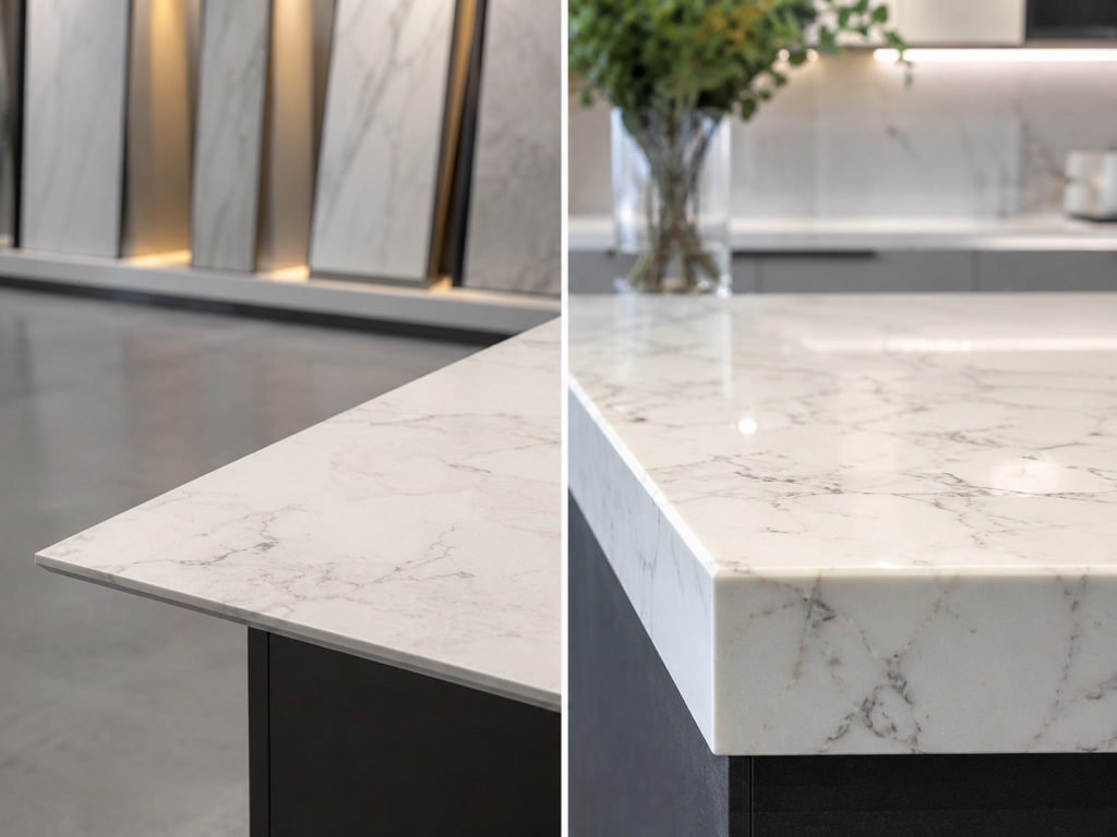 Sintered stone vs quartz countertop comparison