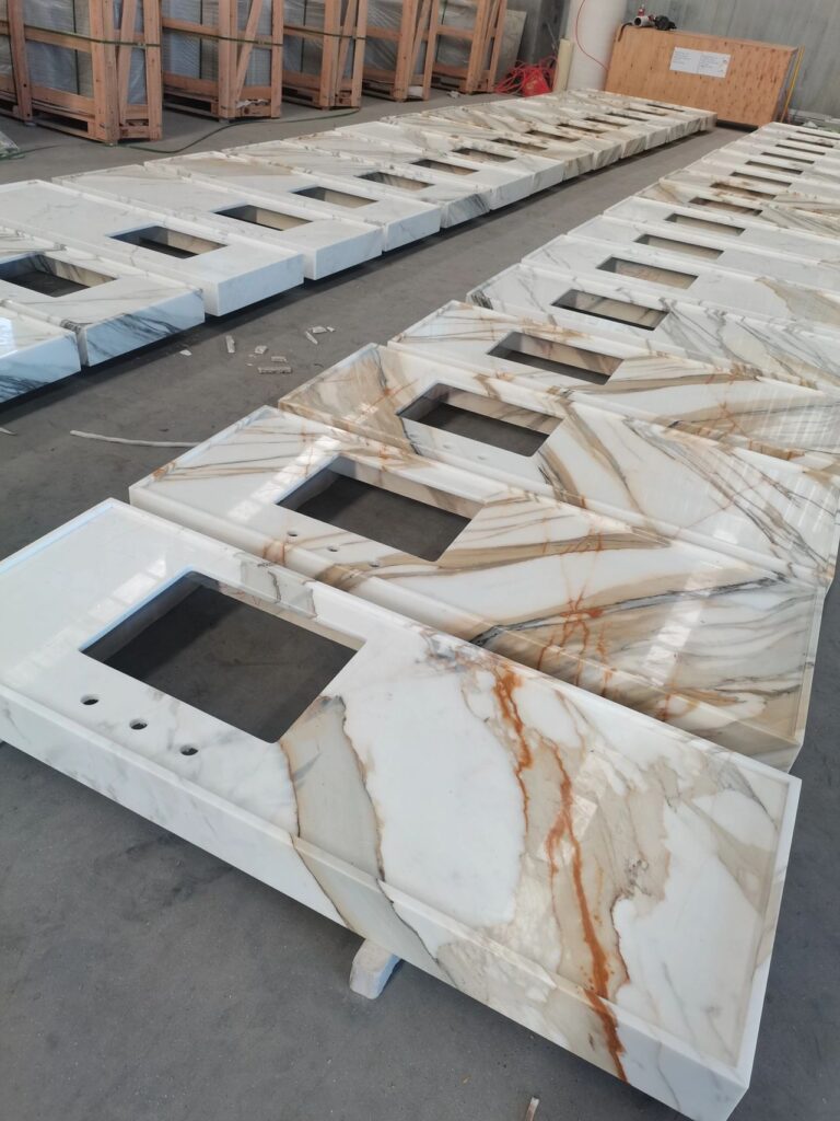 Custom cut to size sintered stone countertop fabrication