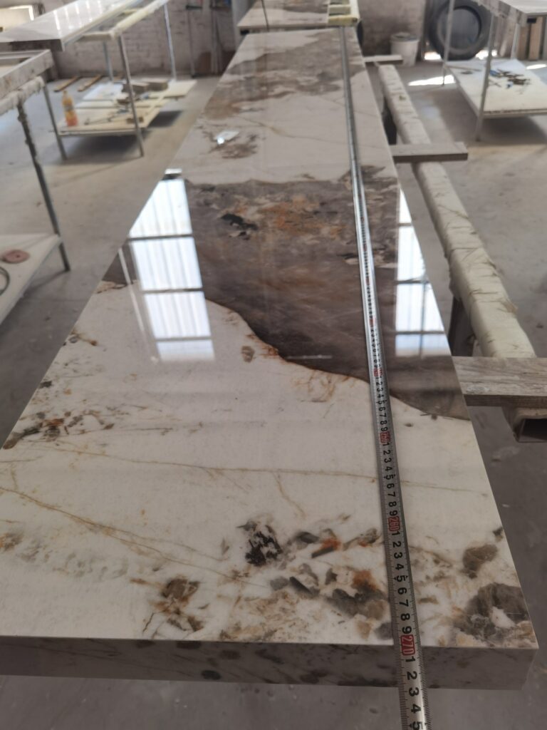 finished sintered stone countertop size inspection