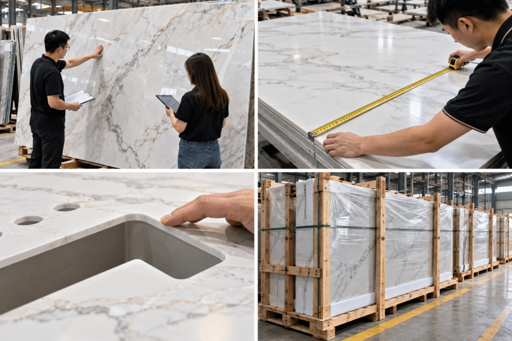 sintered stone export packing inspection before shipment